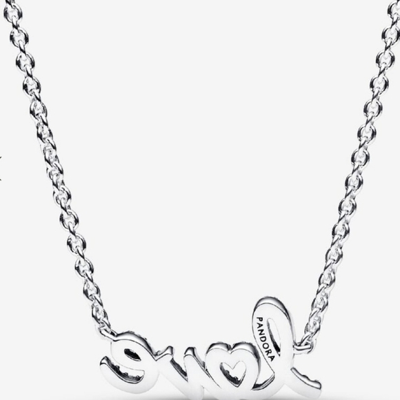 Pandora Sparkling Handwritten Love Collier Necklace - Picture 9 of 10